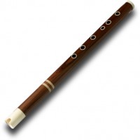 Professional Rosewood MAMA Quena/Quenacho with Bone Mouthpiece & Fingerholes and Bone Rings